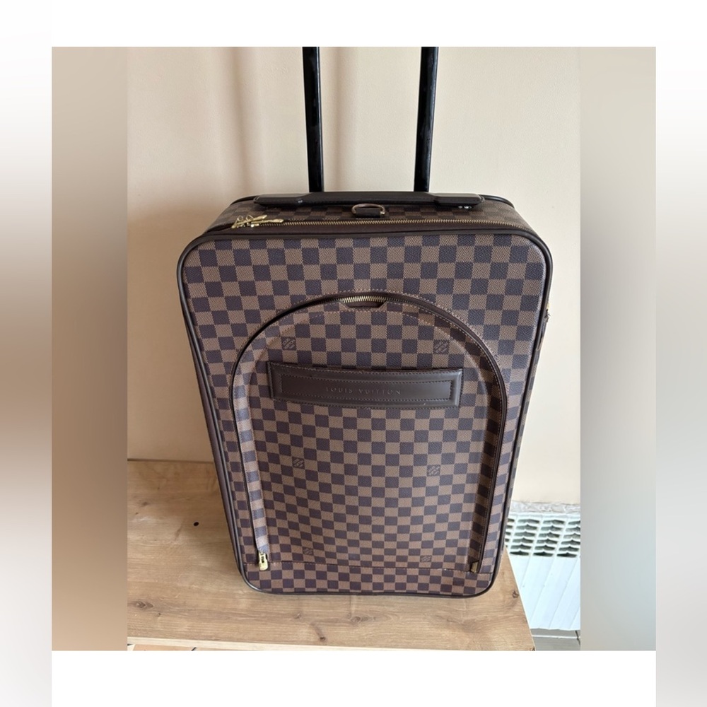 Louis Vuitton Brown Checkered Travel Bag